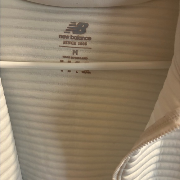 New Balance Jackets & Blazers - New Balance Cream Ribbed Jacket